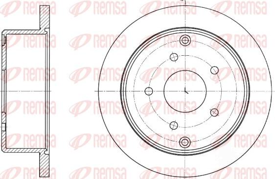 Remsa 61676.00 - Гальмівний диск autocars.com.ua