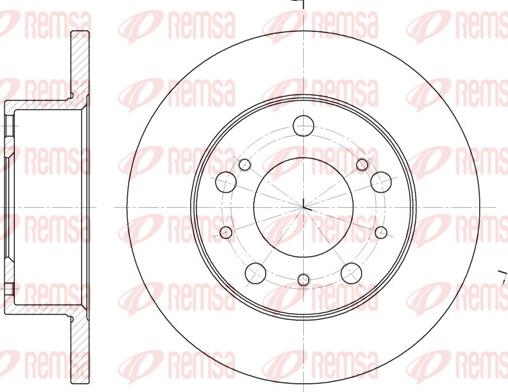 Remsa 6168.00 - Гальмівний диск autocars.com.ua