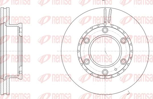 Remsa 61706.10 - Гальмівний диск autocars.com.ua