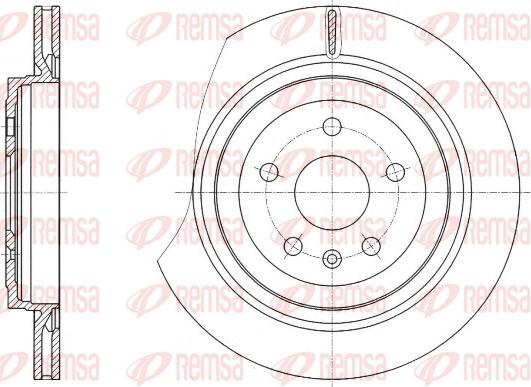 Remsa 61749.10 - Гальмівний диск autocars.com.ua