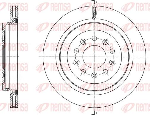 Remsa 61767.10 - Гальмівний диск autocars.com.ua