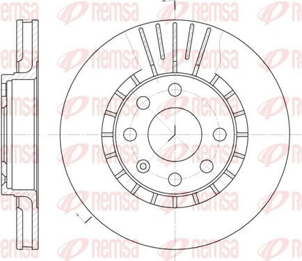 Remsa 6178.10 - Гальмівний диск autocars.com.ua