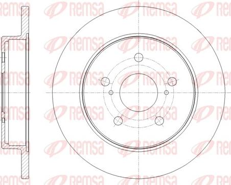 Remsa 61795.00 - Гальмівний диск autocars.com.ua