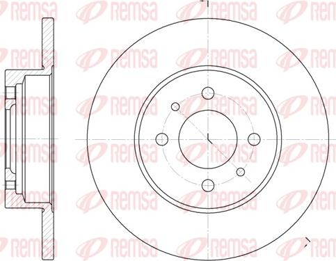 Remsa 6180.00 - Гальмівний диск autocars.com.ua