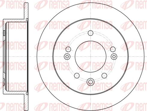 Remsa 61802.00 - Гальмівний диск autocars.com.ua