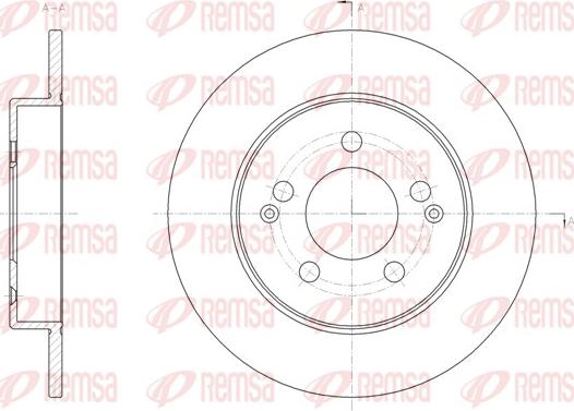 Remsa 61804.00 - Гальмівний диск autocars.com.ua