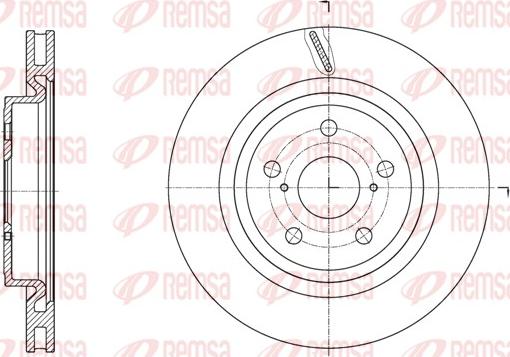 Remsa 61808.10 - Гальмівний диск autocars.com.ua