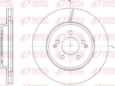 Remsa 61810.10 - Гальмівний диск autocars.com.ua