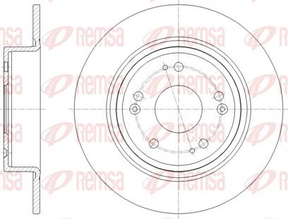 Remsa 61811.00 - Гальмівний диск autocars.com.ua