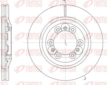 Remsa 61830.10 - Гальмівний диск autocars.com.ua