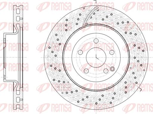 Remsa 61847.10 - Тормозной диск avtokuzovplus.com.ua