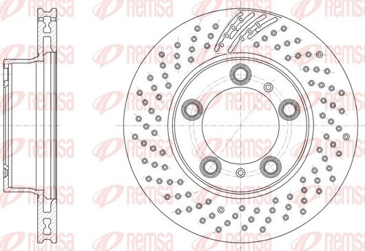 Remsa 61863.11 - Гальмівний диск autocars.com.ua