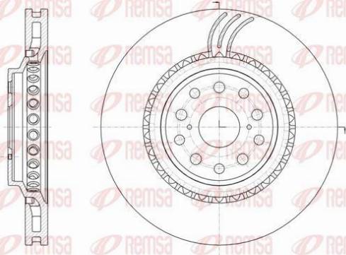 Remsa 61878.10 - Гальмівний диск autocars.com.ua