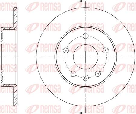 Remsa 61891.00 - Гальмівний диск autocars.com.ua