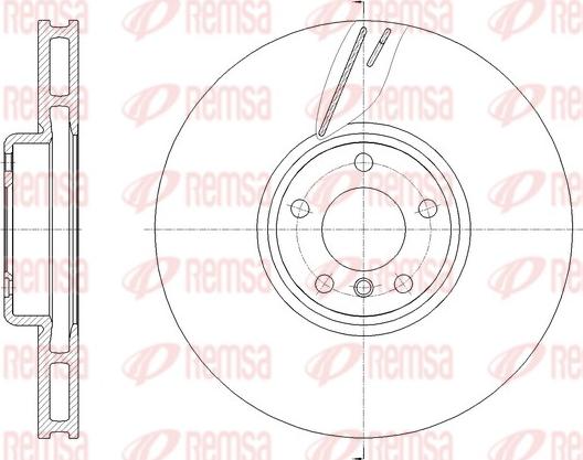 Remsa 61905.10 - Гальмівний диск autocars.com.ua