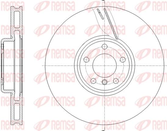 Remsa 61906.10 - Гальмівний диск autocars.com.ua