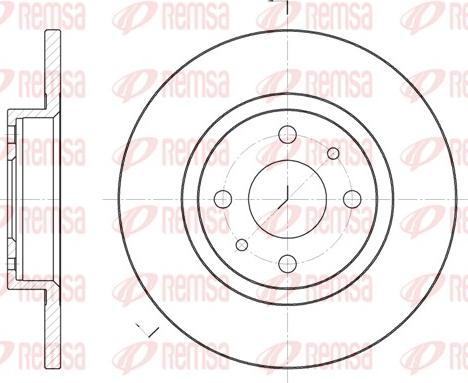 Remsa 6191.00 - Диск гальмівний Fiat. LANCIA. ALFA 145. ALFA 146. ALFA 155 передн. вир-во REMSA autocars.com.ua