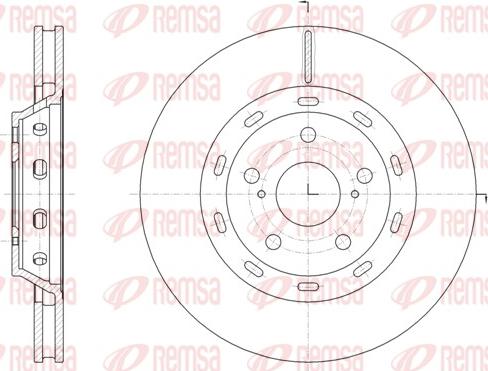 Remsa 61968.10 - Тормозной диск avtokuzovplus.com.ua