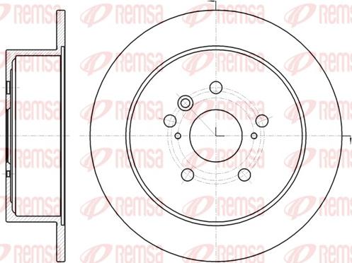 Remsa 61969.00 - Гальмівний диск autocars.com.ua