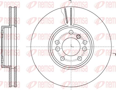 Remsa 61975.10 - Гальмівний диск autocars.com.ua