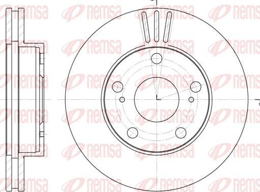 Remsa 61976.10 - Гальмівний диск autocars.com.ua