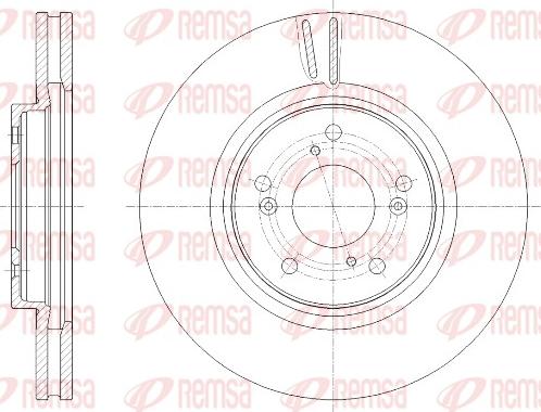 Remsa 61977.10 - Гальмівний диск autocars.com.ua