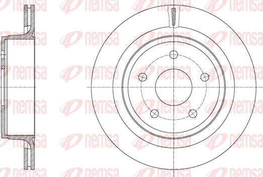 Remsa 61983.10 - Гальмівний диск autocars.com.ua