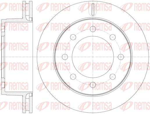 Remsa 62015.10 - Гальмівний диск autocars.com.ua