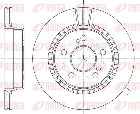 Remsa 62036.10 - Гальмівний диск autocars.com.ua