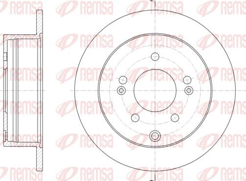 Remsa 62038.00 - Гальмівний диск autocars.com.ua