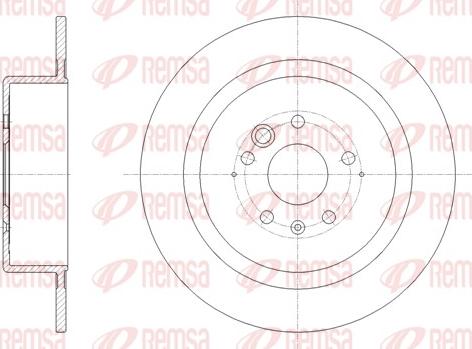 Remsa 62043.00 - Гальмівний диск autocars.com.ua