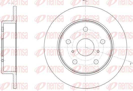 Remsa 62058.00 - Гальмівний диск autocars.com.ua
