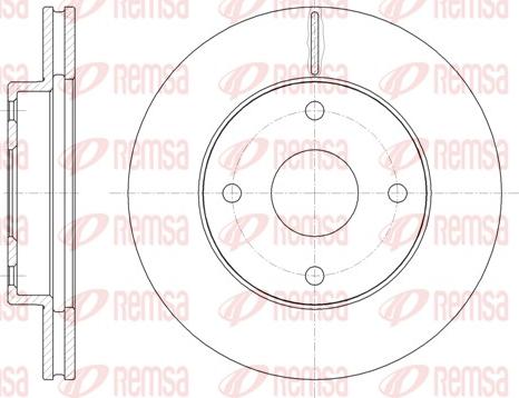 Remsa 62065.10 - Гальмівний диск autocars.com.ua