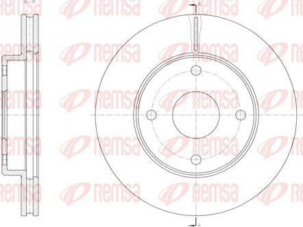 Remsa 62071.10 - Гальмівний диск autocars.com.ua