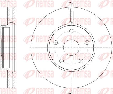 Remsa 62074.10 - Гальмівний диск autocars.com.ua