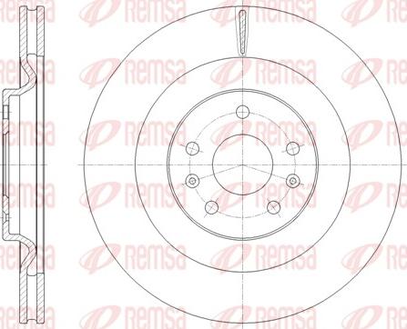 Remsa 62081.10 - Гальмівний диск autocars.com.ua