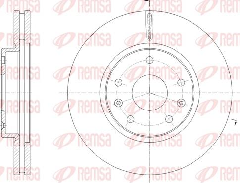 Remsa 62083.10 - Гальмівний диск autocars.com.ua