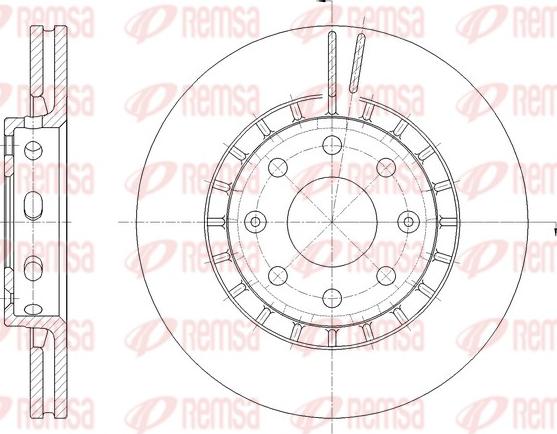 Remsa 62090.10 - Гальмівний диск autocars.com.ua