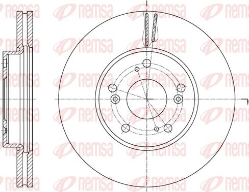 Remsa 62107.10 - Гальмівний диск autocars.com.ua