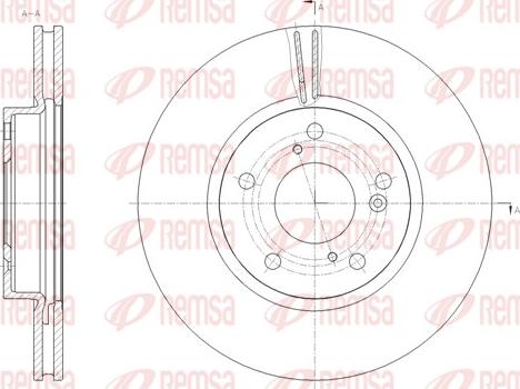 Remsa 62112.10 - Гальмівний диск autocars.com.ua