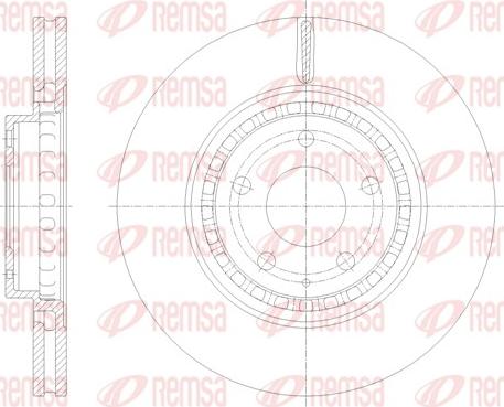 Remsa 62116.10 - Гальмівний диск autocars.com.ua