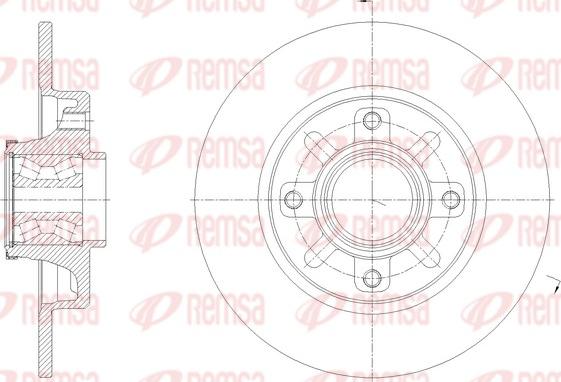 Remsa 62137.20 - Тормозной диск avtokuzovplus.com.ua