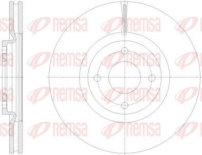 Remsa 62531.10 - Гальмівний диск autocars.com.ua