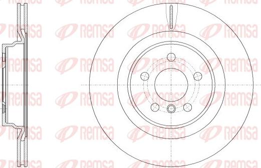 Remsa 62553.10 - Гальмівний диск autocars.com.ua