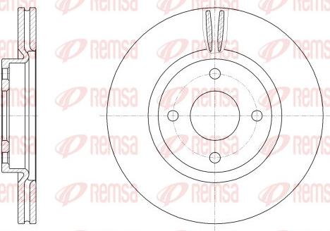 Remsa 62555.10 - Гальмівний диск autocars.com.ua