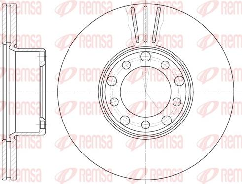 Remsa 6274.10 - Гальмівний диск autocars.com.ua