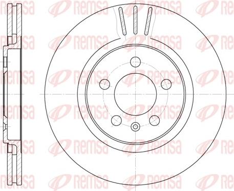 Remsa 6293.10 - Гальмівний диск autocars.com.ua