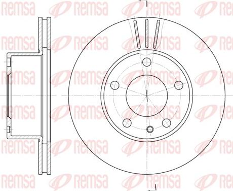 Remsa 6298.10 - Гальмівний диск autocars.com.ua