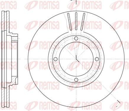 Remsa 6374.10 - Гальмівний диск autocars.com.ua