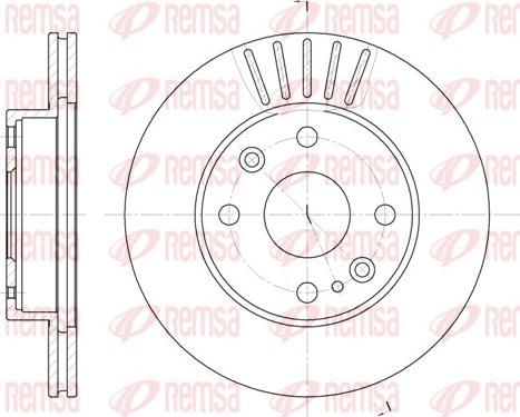 Remsa 6386.10 - Гальмівний диск autocars.com.ua